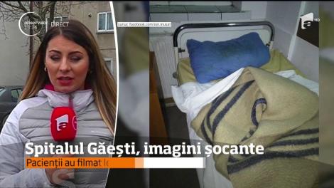 Imaginile groazei, într-un alt spital din România. Veselă mizerabilă, bolnavi chirciți în paturi vechi, cu lenjeria ruptă și pătată de rănile altor pacienți