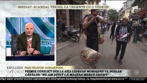 Conflict dur la Asia Express! Dorian Popa, în direct, către Cătălin Moroșanu: "V-ați răzbunat pe noi"