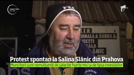 Minerii din Salina Slănic au declansat o grevă spontană
