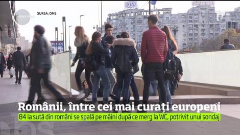 Românii se numără printre cei mai curaţi locuitori ai Europei