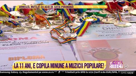 La doar 11 ani e copila minune a muzicii populare românești! Mădălina Anuța are zeci de trofee și o voce de privighetoare!