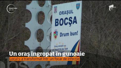 Oraşul Bocşa a ajuns să se scufunde în gunoaie
