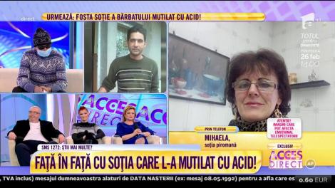 Mihaela, femeia care şi-a mutilat soţul cu acid, dezvăluie secrete cumplite! „M-a pus pe tăietor și a pregătit toporul” (VIDEO)