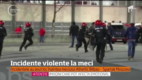 Incidente violente la meciul dintre Athletic Bilbao şi Spartak Moscova. Un poliţist şi-a pierdut viaţa în timpul intervenţiei