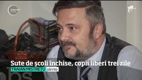 Gerul a închis şcolile şi grădiniţele din mai multe judeţe din ţară. Mulţi părinţi nu au avut cu cine să-i lase pe cei mici