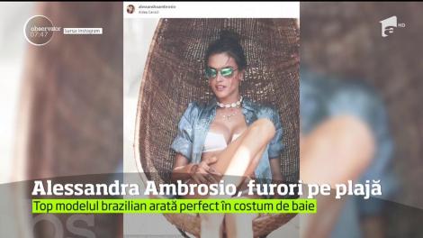 Alessandra Ambrosio, furori pe plajă