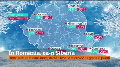 România este în şoc hipotermic! Un val de aer siberian a adus temperaturi polare