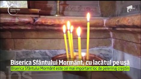 Biserica Sfântului Mormânt, cu lacătul pe ușă
