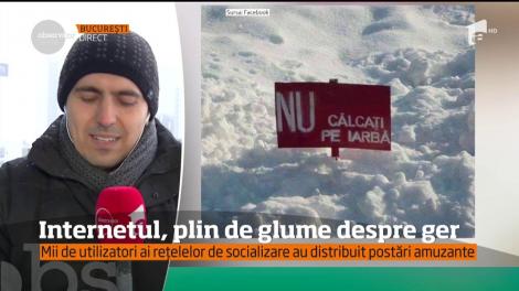 Râzi cu lacrimi! Cele mai tari glume despre ger și viscol aparute pe internet