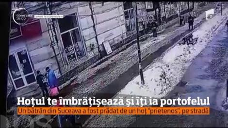 Un bătrân din Suceava a fost prădat de un hoț "prietenos", pe stradă