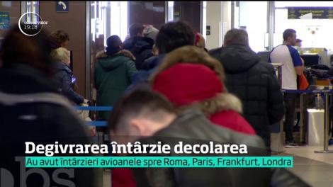 Din cauza vremii, peste 50 de avioane au întârziat între 30 de minute și două ore