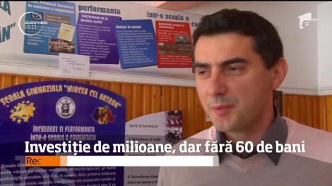 Investiția în cea mai mare școală din județul Argeș s-a înpotmolit la 60 de bani