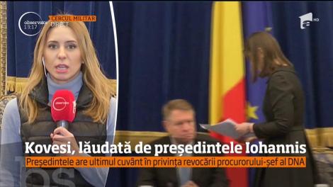 Preşedintele Klaus Iohannis a lăudat-o astăzi public Laura Codruţa Kovesi!