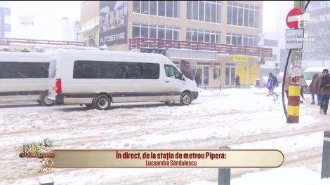 Iarna-i grea, omătu-i mare, mai ales în Capitală! Atenție, corporatiști! Gura de metrou Pipera, sub zăpadă și ger: „La ei nu există iadul alb!”