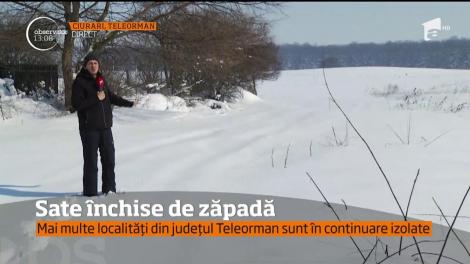 Mai multe localităţi din judeţul Teleorman sunt în continuare izolate