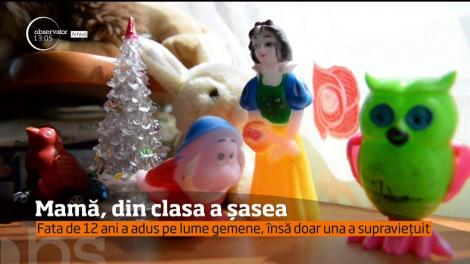 La vârsta la care ar fi trebuit să se bucure de copilărie, o fată din Neamţ învaţă să fie mamă. La doar 13 ani a născut copilul unui tânăr cu 6 ani mai mare decât ea