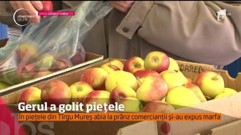 Gerul a golit piețele din Tg. Mureş