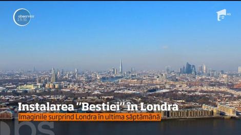 Imagini spectaculoase cu panorama londoneză înainte și după furtuna de zăpadă care a lovit Regatul Unit