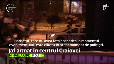 Clipe de groază în Craiova. Un jaf armat a avut loc în plin centrul oraşului, la o casă de pariuri