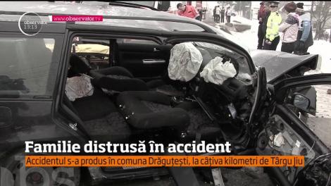 Accident rutier pe o șosea din Gorj