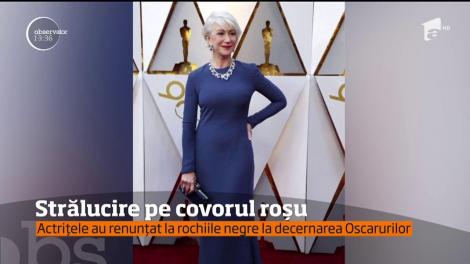 Strălucire pe covorul roșu! Actrițele au renunțat la rochiile negre la decernarea Oscarurilor