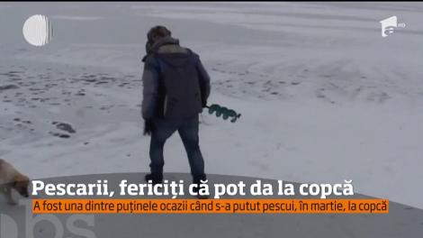 Pescarii, singurii care se bucură că afară este mult prea frig pentru luna martie!