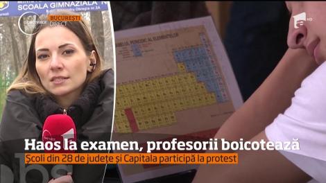 Emoții pentru elevii care susțin simularea examenului de evaluare națională! Boicotul profesorilor a provocat haos