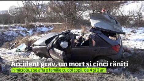 Un accident grav, cu şase victime, dintre care una decedată, a avut loc pe o şosea din judeţul Bistriţa-Năsăud