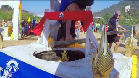 Muncă de Sisif! Concurenţii trebuie să aducă la suprafaţă DRAGONUL: "Mai mult curgea pe jos decât în recipient"