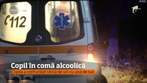O fetiţă de numai 5 ani din Galaţi a ajuns la spital în comă alcoolică