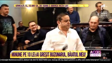 10 lei în loc de câteva sute de euro!  Adrian Minune: "Ai greșit buzunarul, băiatul meu!"