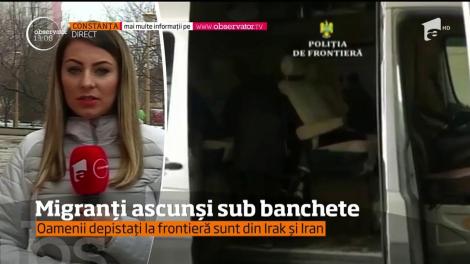 Migranți ascunși sub banchete! Oamenii depistați la frontieră sunt din Irak și Iran