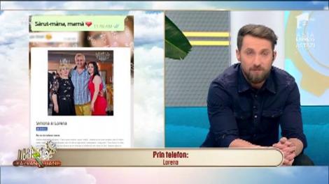 "Sărut-mâna, mamă". Lorena, mesaj emoționant și lacrimi: "Le mulțumesc părinților mei că m-au luat în sânul familiei și au avut grijă de mine"