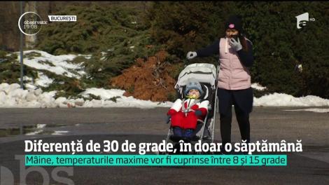 Ne aşteaptă zile cu o diferenţă în termometre de până la 30 de grade