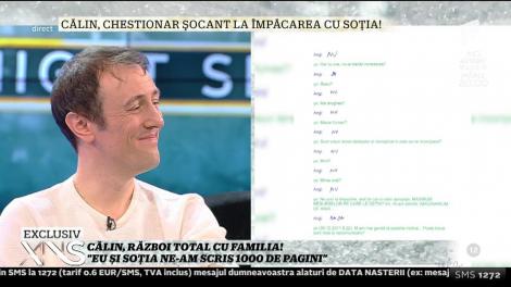 Călin Geambașu, chestionar șocant la împăcarea cu soția!