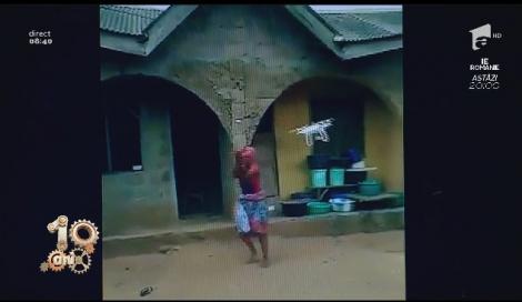 Reacție de milioane! O femeie vede pentru prima oară o dronă și crede că e navă extraterestră! (VIDEO)