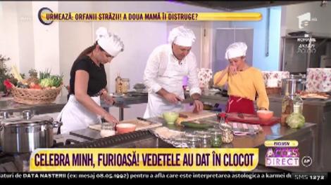 Vali Vijelie şi Mariana Ionescu Căpitănescu s-au războit în bucătărie sub stricta supraveghere a lui chef Minh!