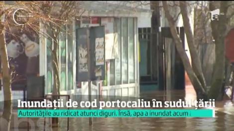 Este stare de alertă &icirc;n sudul Rom&acirc;niei! Mai multe localităţi sunt ameninţate de codul portocaliu de inundaţii