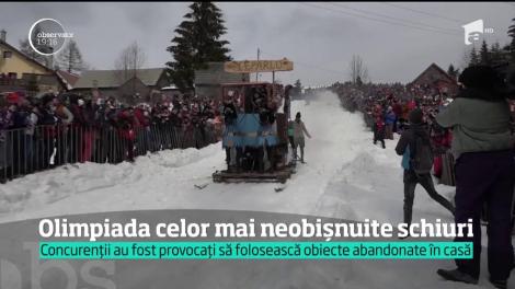 Olimpiada celor mai neobişnuite schiuri a avut loc în Harghita