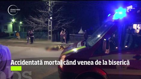 O femeie de 77 de ani dintr-o localitate de lângă Botoşani, accidentată mortal în timp ce venea de la biserică