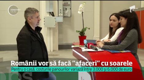 Tot mai mulţi români apelează la panourile solare pentru furnizarea de energie
