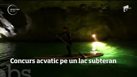 Concurs acvatic pe un lac subteran din Alpii Elveţieni