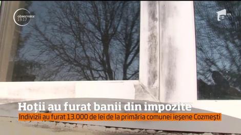 Jaf în miez de noapte la o primărie din judeţul Iaşi! Hoţii au furat 13 mii de lei