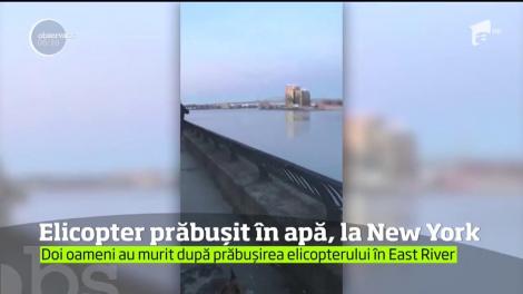 Accident aviatic la New York. Un elicopter s-a prăbuşit în estuarul East River, care separă două insule de pe teritoriul metropolei
