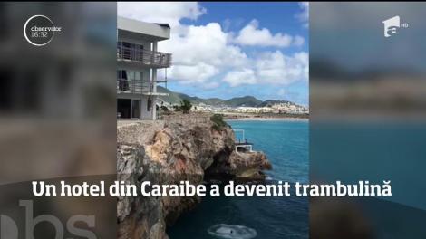 Un hotel din Caraibe a devenit trambulină! Un tânăr a sărit de pe terasa hotelului în care stătea direct în apa oceanului