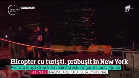 Un elicopter plin cu turişti s-a prăbuşit în New York. Doar pilotul a supravieţuit