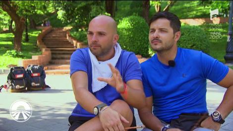 După ce au câștigat amuleta, Lora și Ionuț Ghenu mănâncă pizza și se relaxează o noapte la hotel