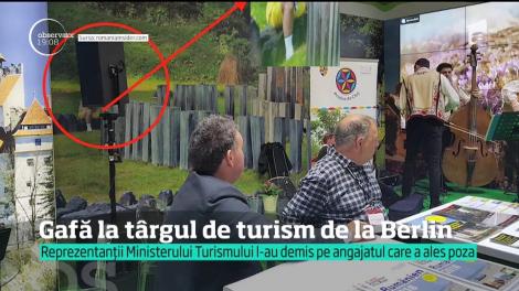 Gafă la Târgul de turism de la Berlin. Un bărbat cu burta la vedere, reprezentativ pentru România