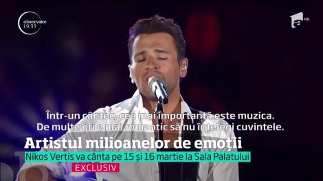 Artistul Nikos Vertis face dezvăluiri unice înainte de concertul de la Sala Palatului