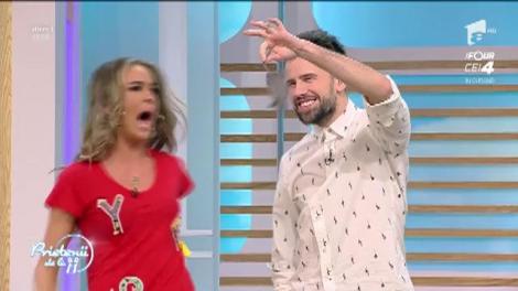 Florin Ristei a găsit soluţia perfectă prin care Diana îşi poate invinge teama de şoareci! "Uite ce mustăţi are! L-am dat cu parfumul meu!"